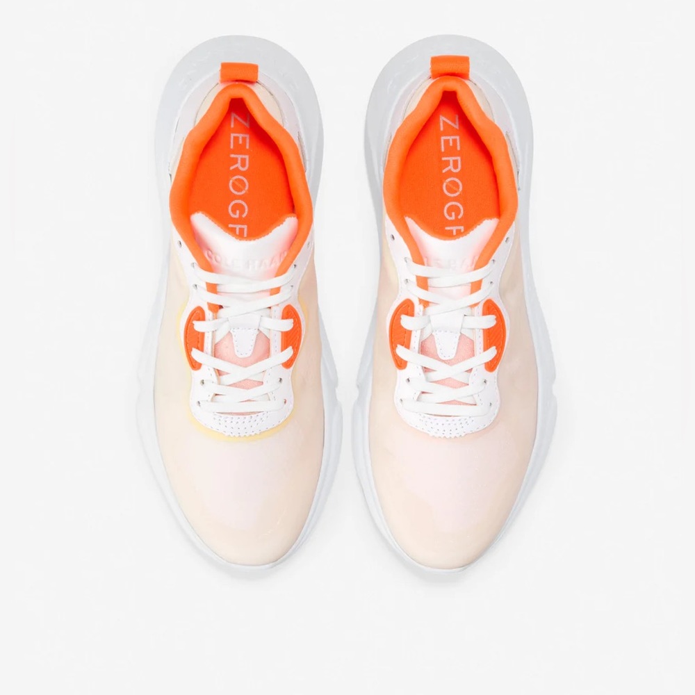 Cole Haan Zerogrand Radiant Sneaker - White Orange, Size 8.5